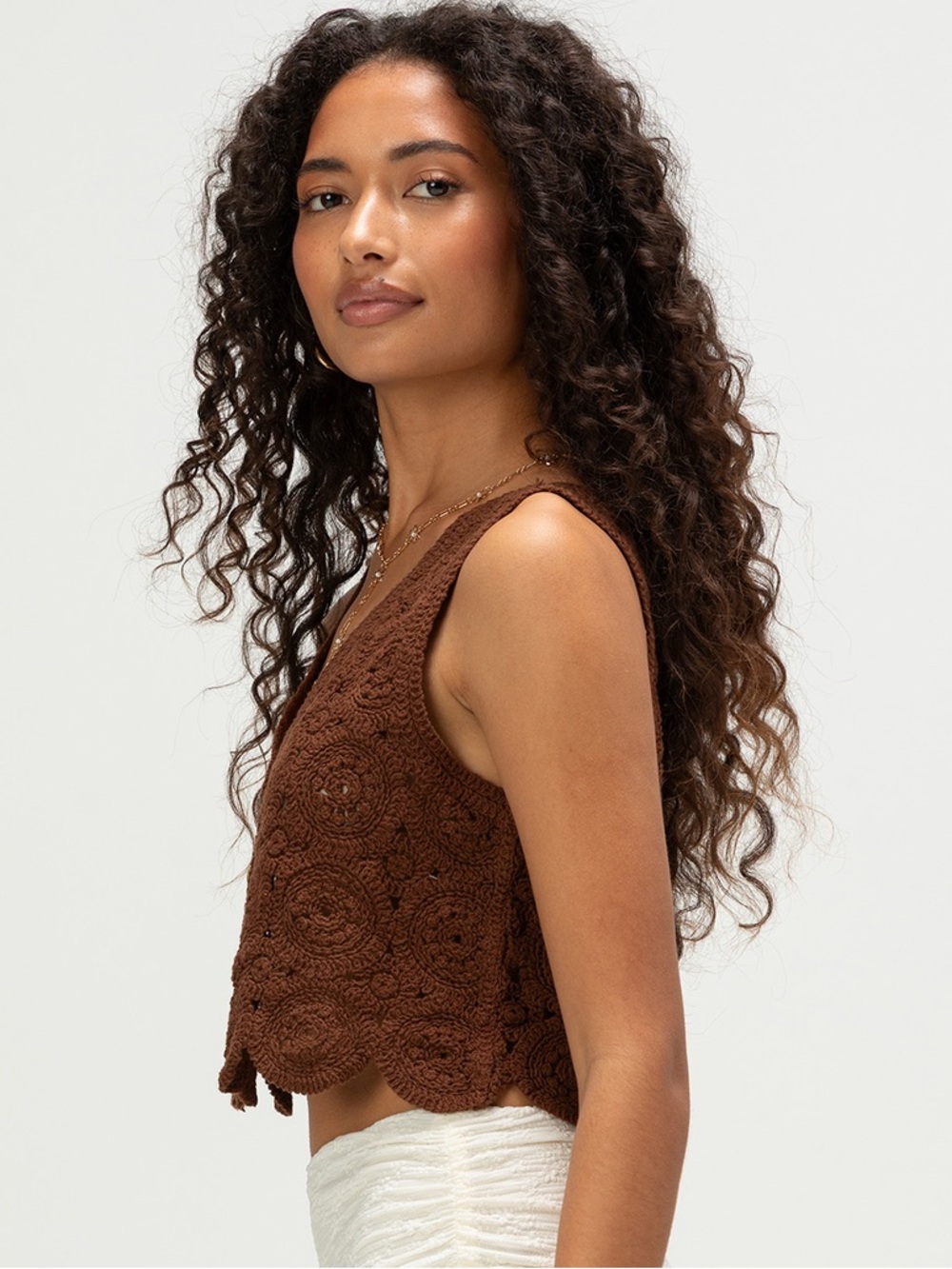 Rebellion Cropped Knit Vest